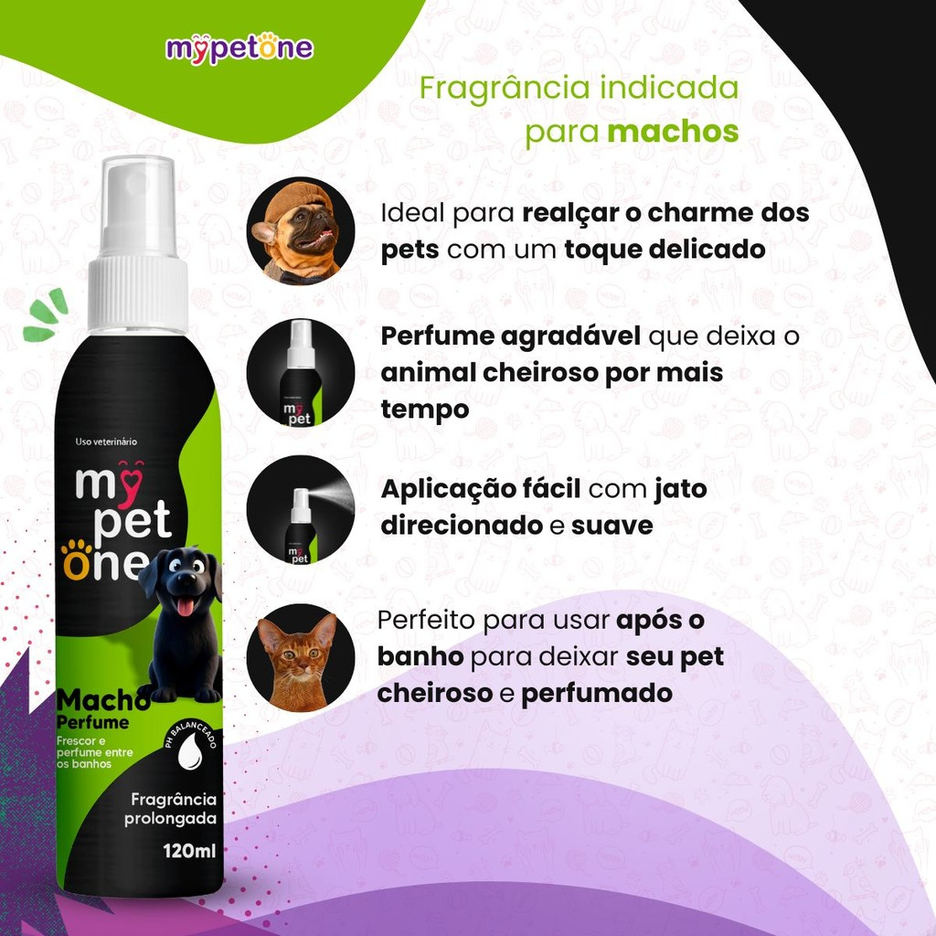 Perfume Colônia Macho 120 Ml Cheirinho De Banho - MyPetOne