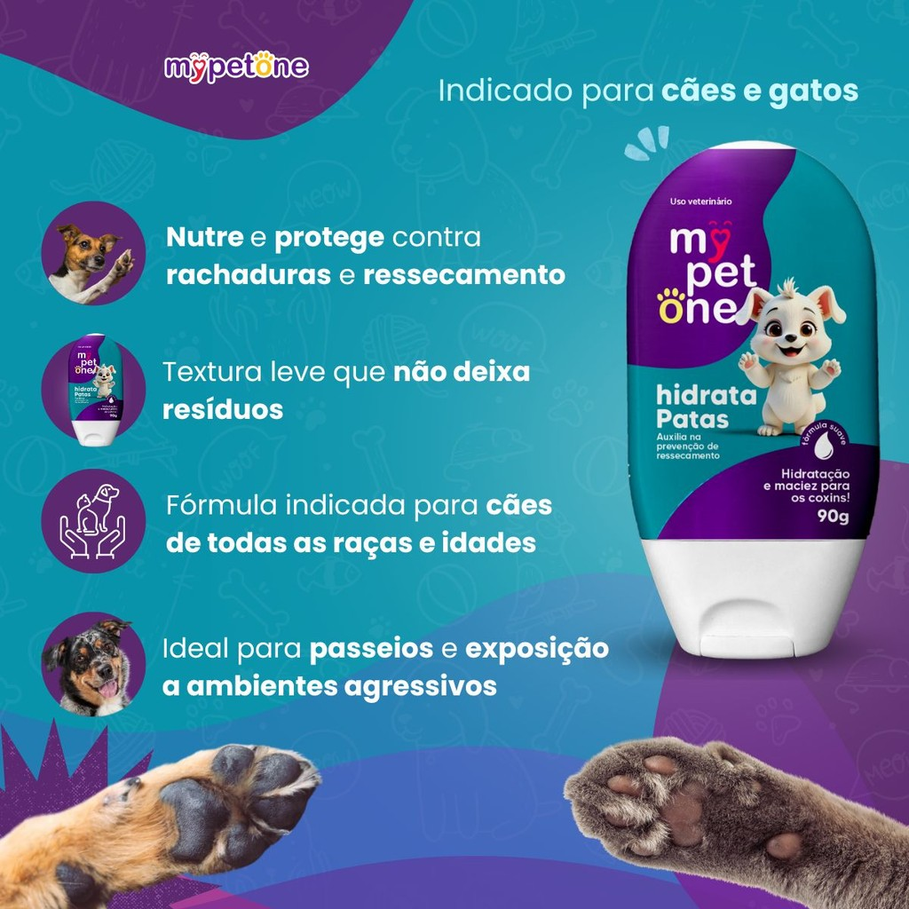 Hidratante Para Patas Pet 90g Mypetone Cães E Gatos