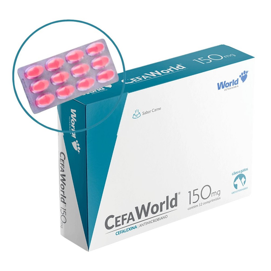 CefaWorld 150 mg Cães e Gatos Com 12 Comprimidos - World