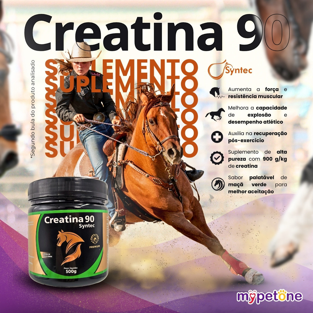 Creatina 90 Syntec Suplemento Para Cavalo - 500g