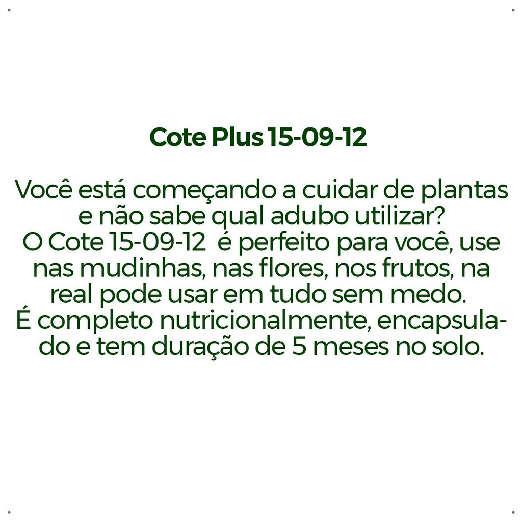 Fertilizante Forth Cote Plus 5M 150g 15-09-12 - Forth Jardim