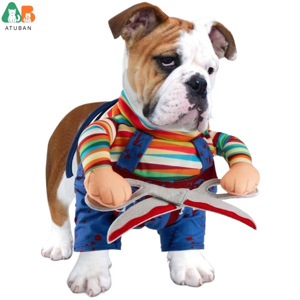 Fantasia De Animal De Estimação/Cachorro Deadly/Cosplay Hoodie Do Cão Dia Das Bruxas Roupa Transformação Outfit