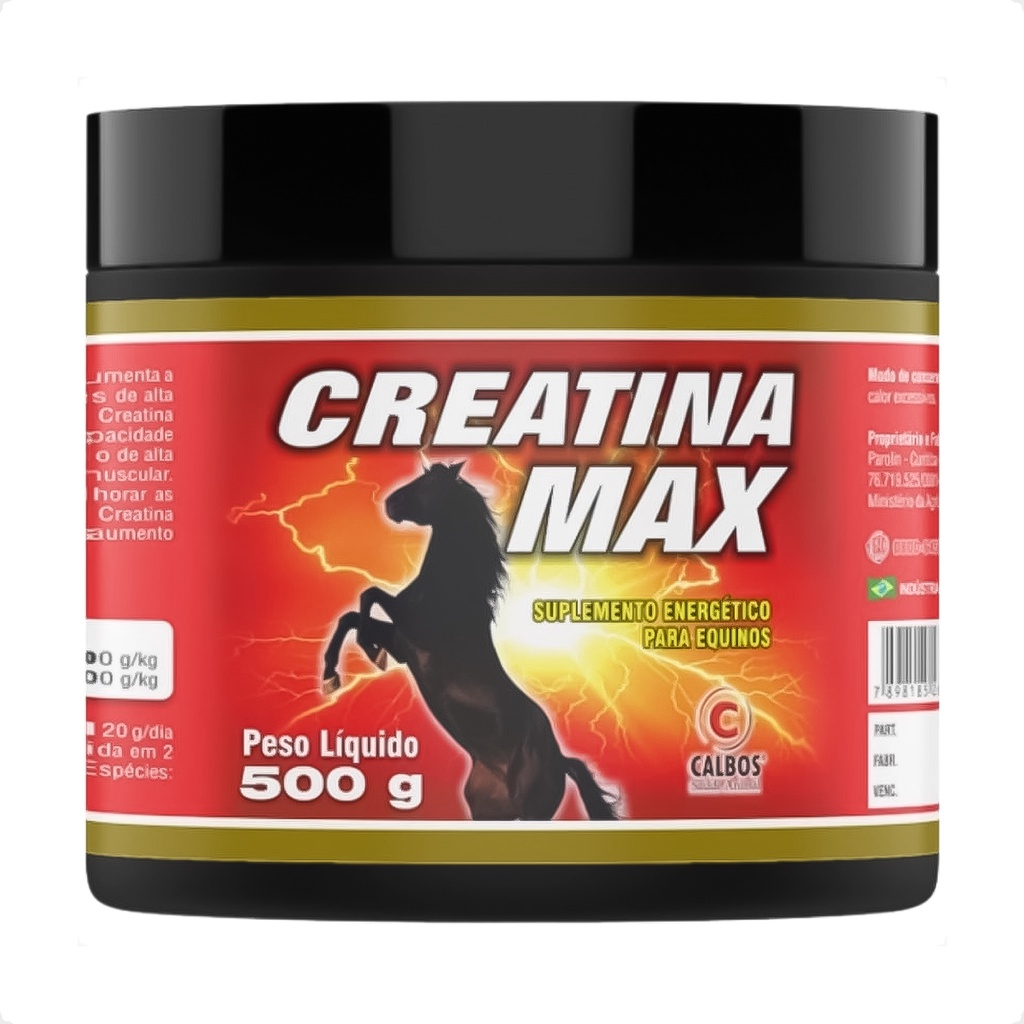 Creatina Max Calbos Suplemento Para Cavalos Atletas - 500G