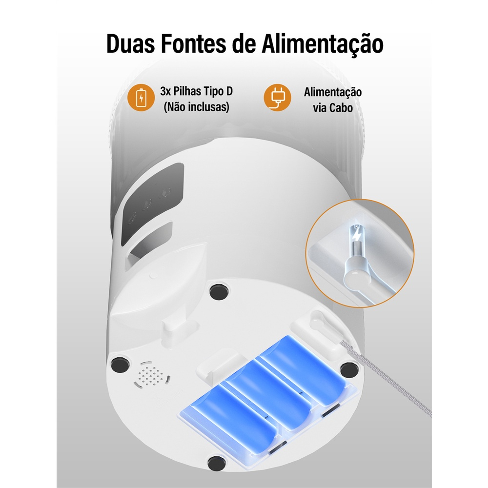 Alimentador Pet Tigela De Aço 4L Inteligente Automático Wi-Fi APP Dispensador de Comida para Gatos