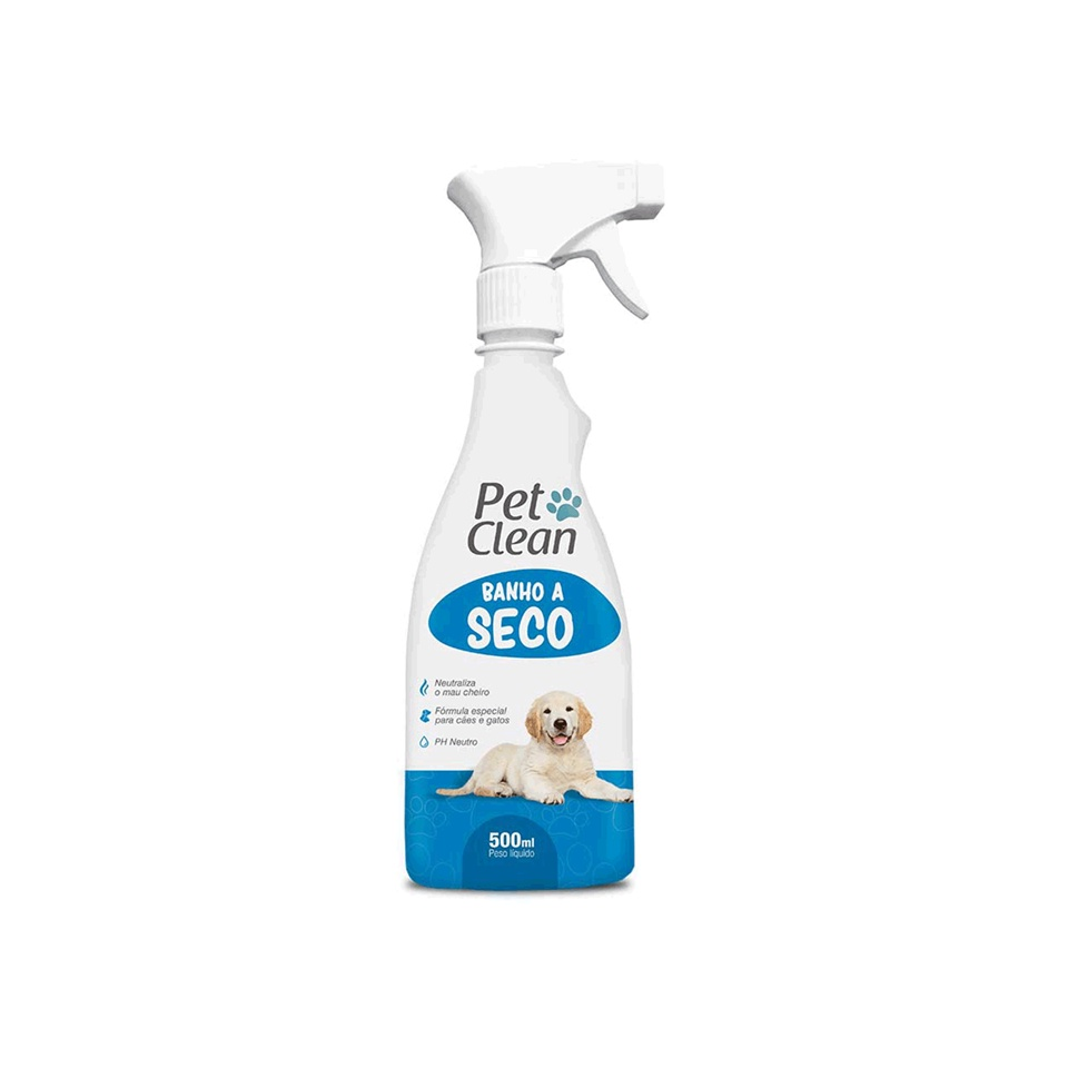 Banho A Seco Liquido Para Cães E Gatos Pet Clean 500ml - Pet Caixas