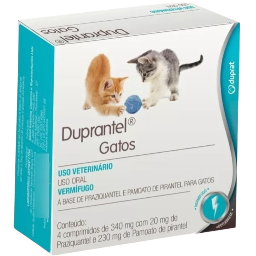 Duprantel Gatos C/4 Comprimidos Vermifugo