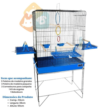 Viveiro Gaiola Calopsita Gaiolas Para Pássaros Aves Triplex Jel Plast Grande (Atenção Dois Modelos No Anúncio)