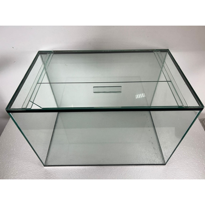Aquário 50 Litros Grande E Reforçado Com Trava 50Cmx30Cmx35Cm Em Vidro Transparente Com Tampa De Vidro Partida