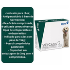 02 Ivernectina Ivercanis 3mg Cães 15kg 4 Comprimidos World