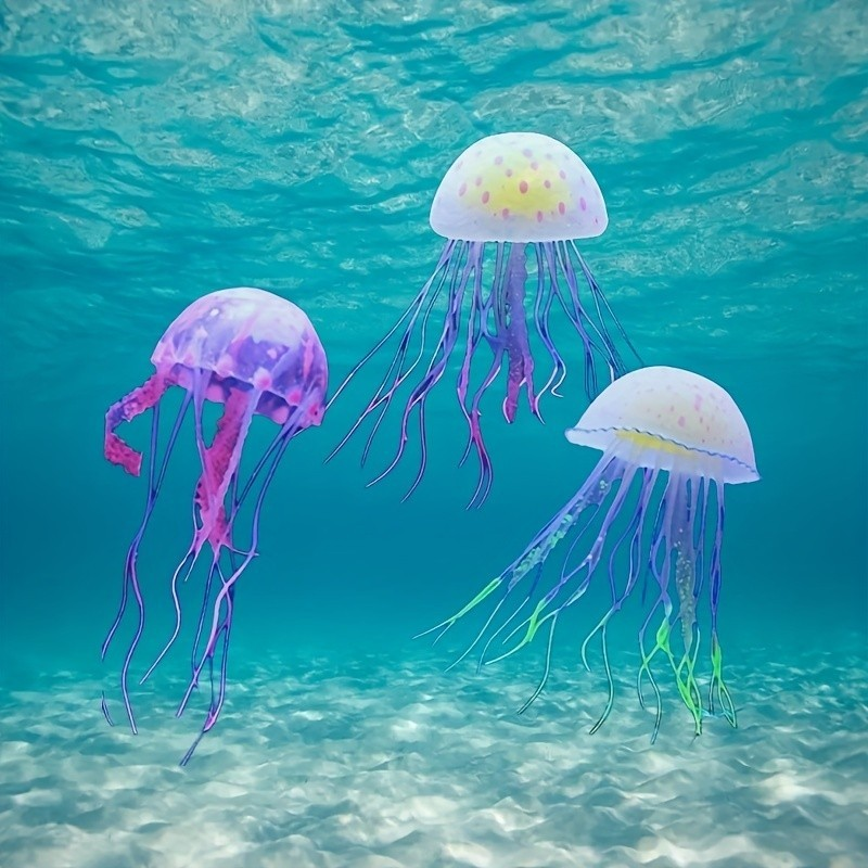 Decorações Vívidas De Água-Viva De silicone Para Um Lindo display De Aquário .