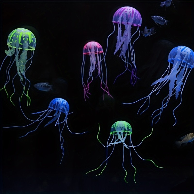 Decorações Vívidas De Água-Viva De silicone Para Um Lindo display De Aquário .