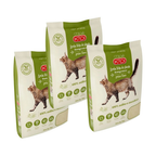 Areia Biodegradável Kadi Grãos Finos Gato 12 KG Grão Cat Milho Mandioca Bio (3 pacotes de 4 kg)