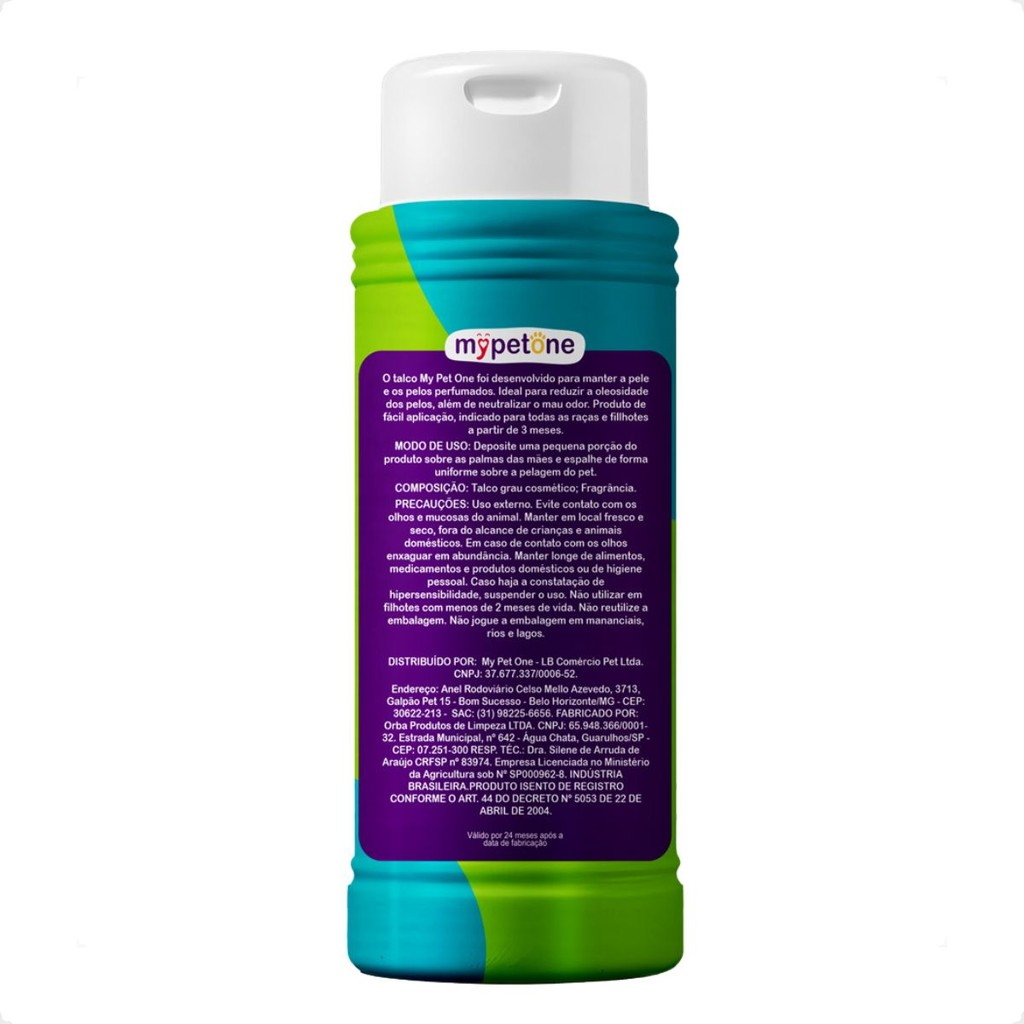Talco Higiênico Perfumado Para Cães Filhotes Mypetone - 100g