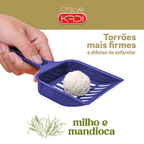 Areia Biodegradável Kadi Grão Misto (fino e grosso) Gato 4kg Milho Mandioca Cat Gatos bio