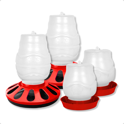 Comedouro 3,5 Kg E Bebedouro 2 L Alimentador Automático Aves Galinha Pintinho Granja Galinheiro