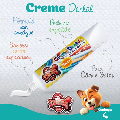 Creme Dental Neutro CatDog & Cia para Cães e Gatos - 90g