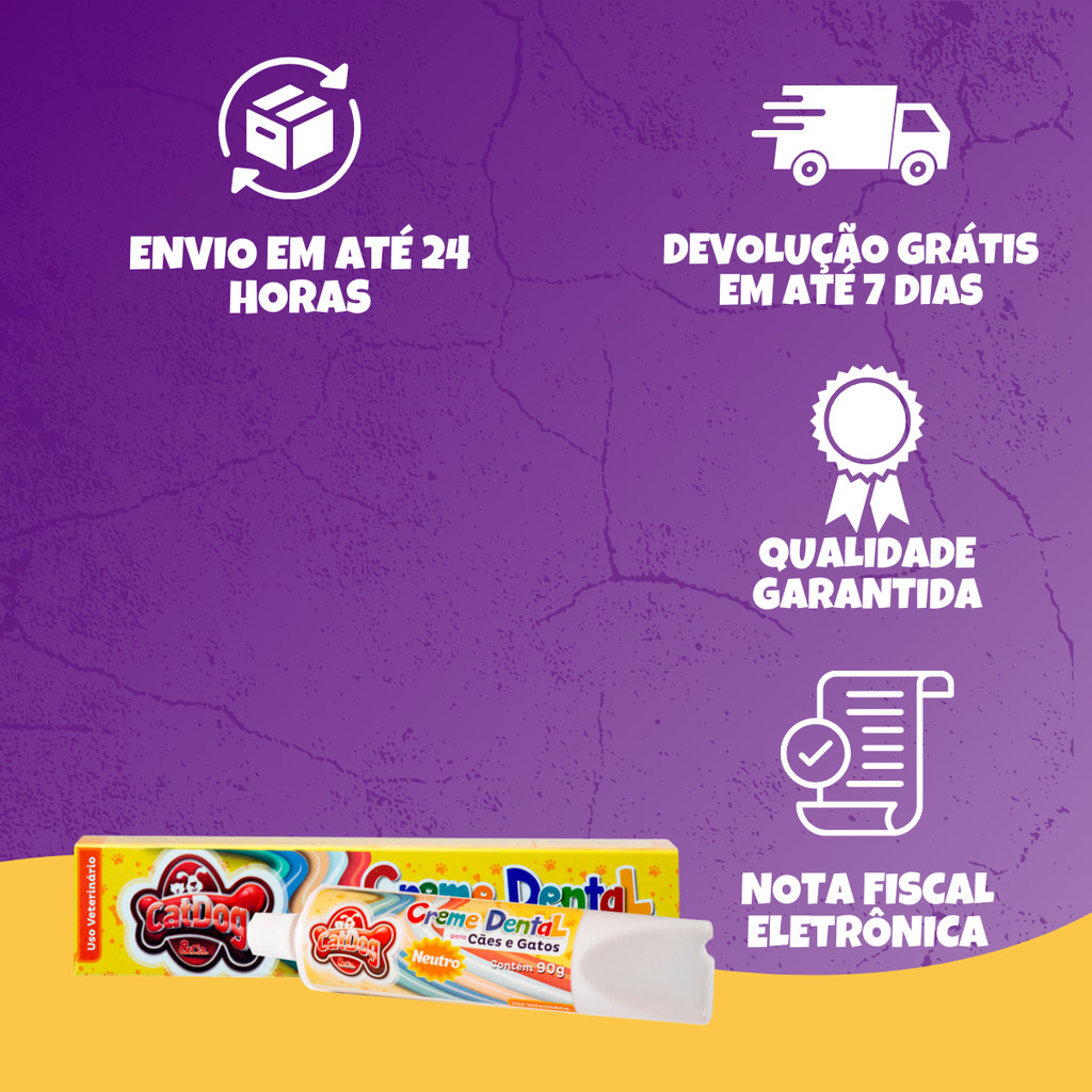 Creme Dental Neutro CatDog & Cia para Cães e Gatos - 90g