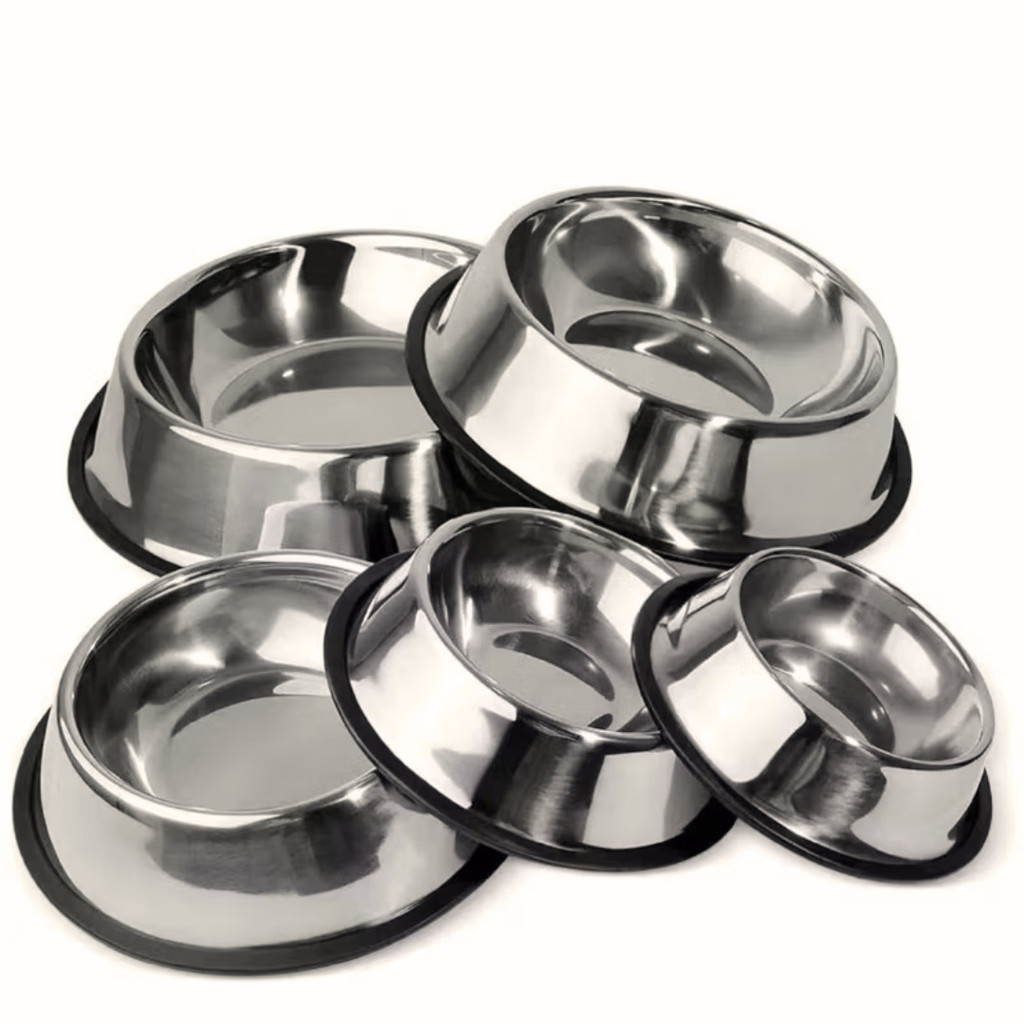 Comedouro Pote Comida Ração Água Pet Cães Gatos Vasilha Inox Antiderrapante