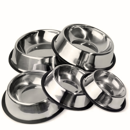 Comedouro Pote Comida Ração Água Pet Cães Gatos Vasilha Inox Antiderrapante