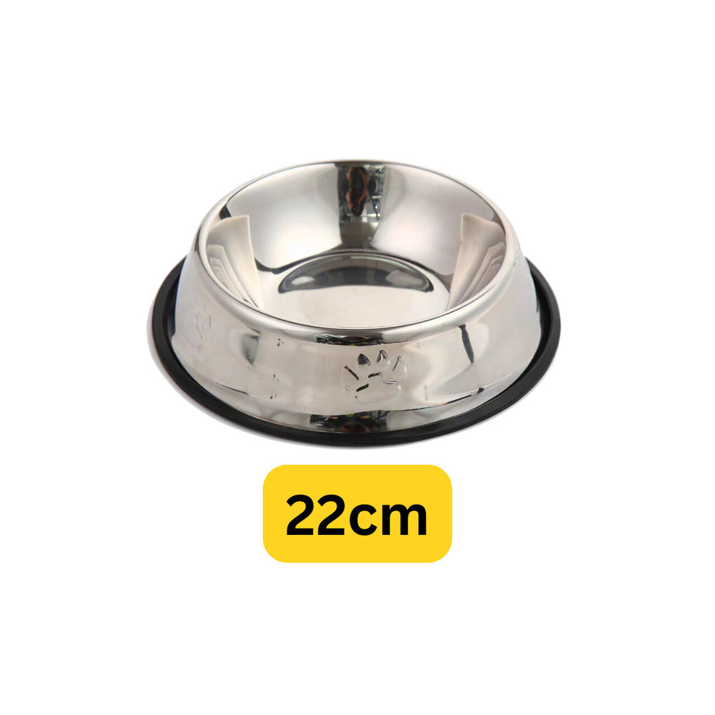 Comedouro Pote Comida Ração Água Pet Cães Gatos Vasilha Inox Antiderrapante