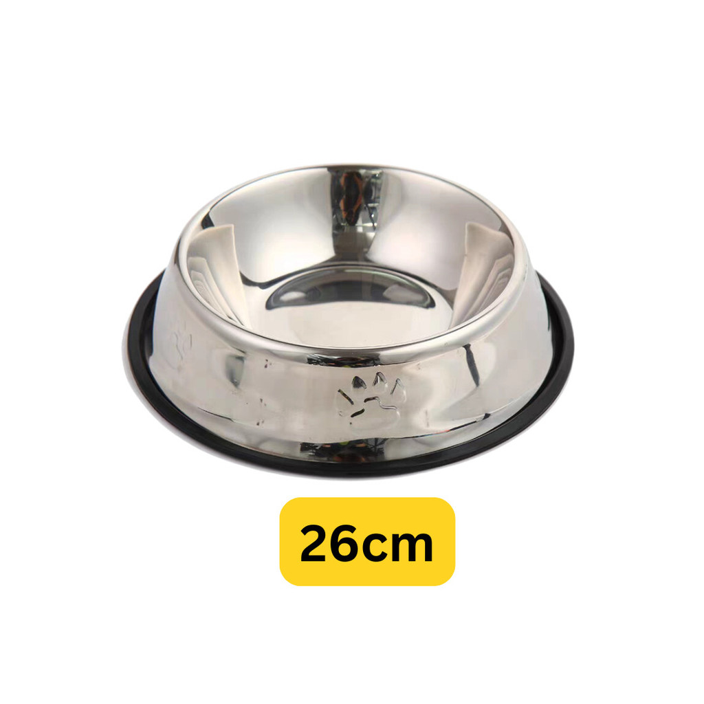 Comedouro Pote Comida Ração Água Pet Cães Gatos Vasilha Inox Antiderrapante