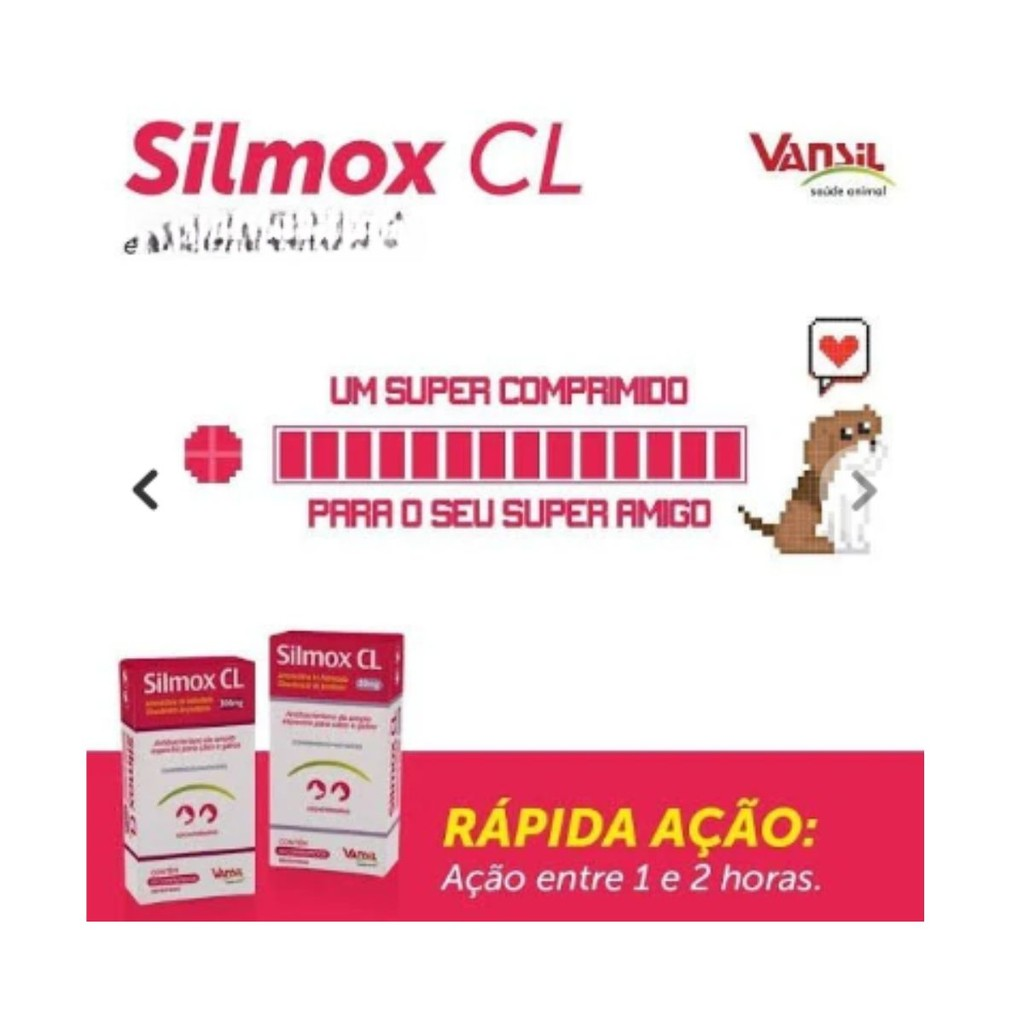 Silmox CL 50mg caixa com 10 Comprimidos Para Cães Vansil