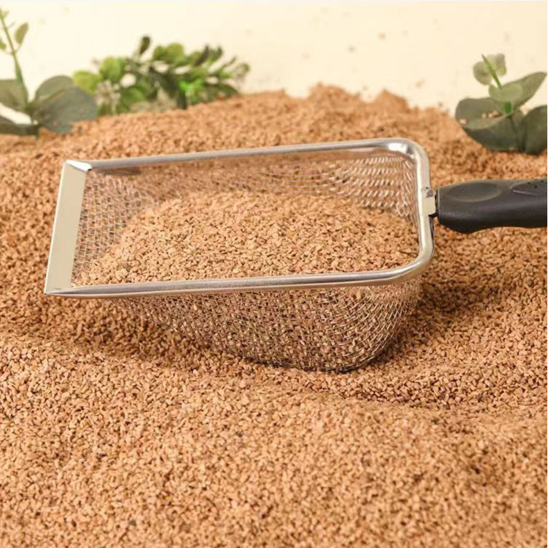 Pá Higiênica De Areia para Gatos Peneira Coletora Aço Inox