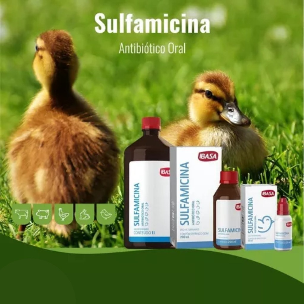Sulfamicina Tratamento Coccidiose E Coriza Aves 1 Litro