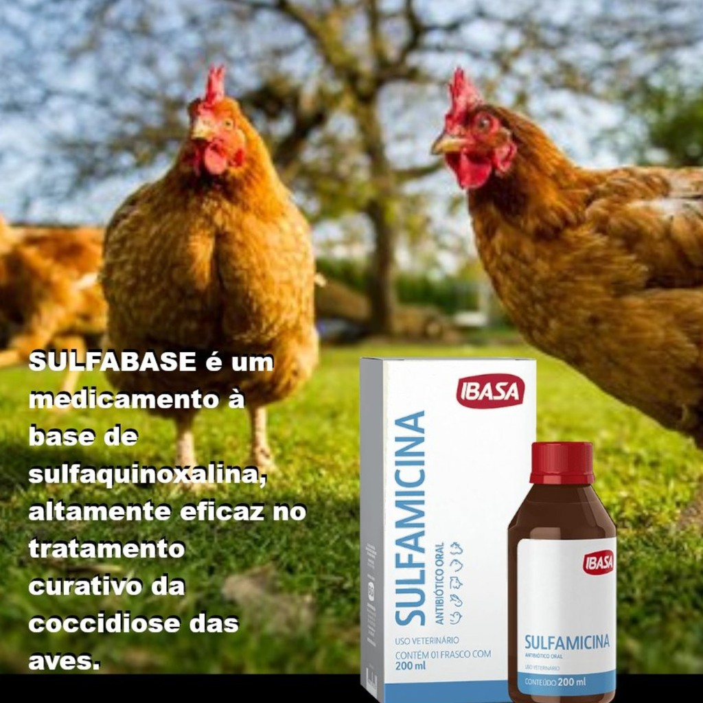 Sulfamicina Tratamento Coccidiose E Coriza Aves 1 Litro