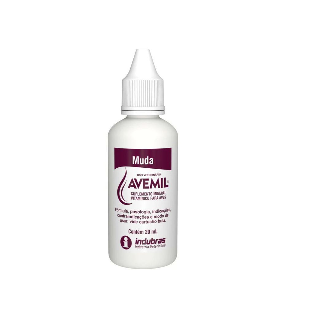 Avemil Muda 20ml Suplemento Vitamínico Para Pássaros e Aves