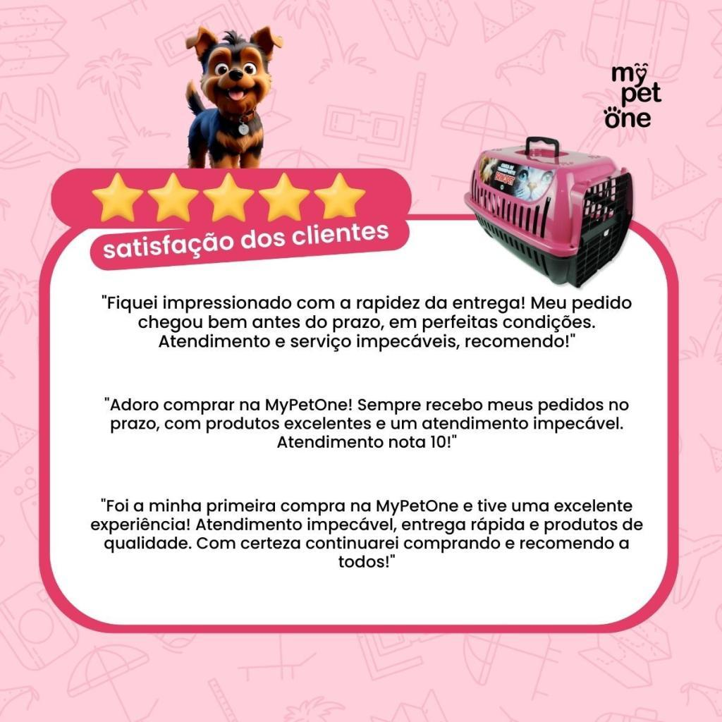 Caixa de Transporte Brinqpet Nº 3 Rosa para Cães e Gatos