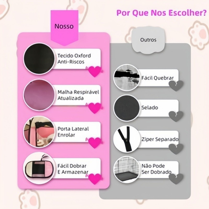 Casinha Para Pets Gatos Grande Dobrável Portátil Cercadinho Tenda 3 Cores Tecido Oxford