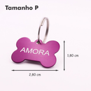 Coleira para Cães Yoo Pets com Plaquinha Gravada Nome e Telefone Sem Fecho
