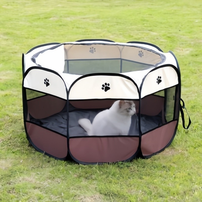 Casinha Para Pets Gatos Grande Dobrável Portátil Cercadinho Tenda 3 Cores Tecido Oxford