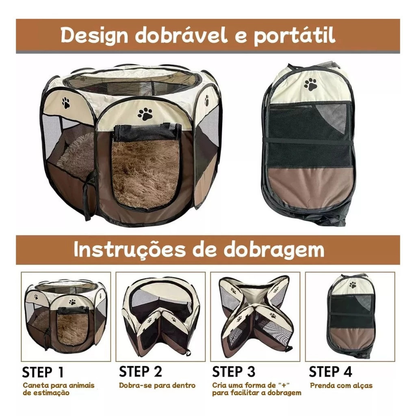 Casinha de cachorro grande portátil dobrável para cachorros e gatos resistente