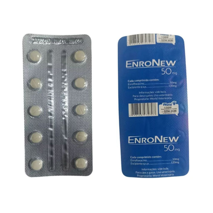 Kit 02 Enronew 50mg Para Cães E Gatos 20 Comprimidos - World