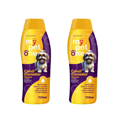 Shampoo E Condicionador Para Cachorro E Gato Mypetone 700 Ml - 1 Unidade Ou Kit 2 Unidades