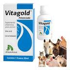 Vitagold Potenciado 20Ml Suplemento Vitamina Cães Gatos Aves