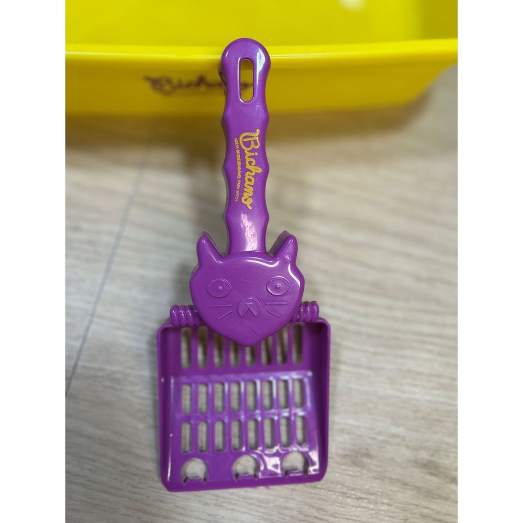 Pá Higiênica Bichano Para Gatos Peneira Coletora de Areia