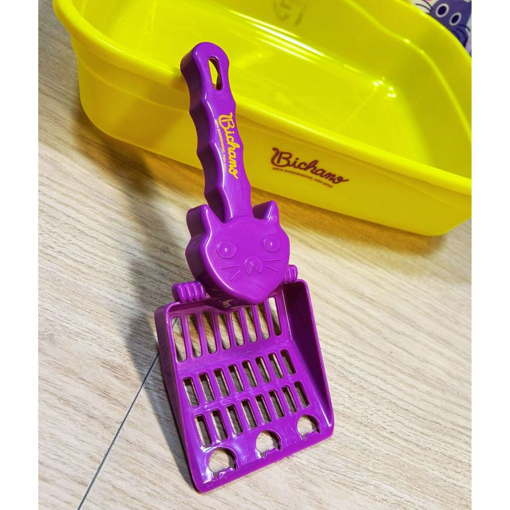 Pá Higiênica Bichano Para Gatos Peneira Coletora de Areia