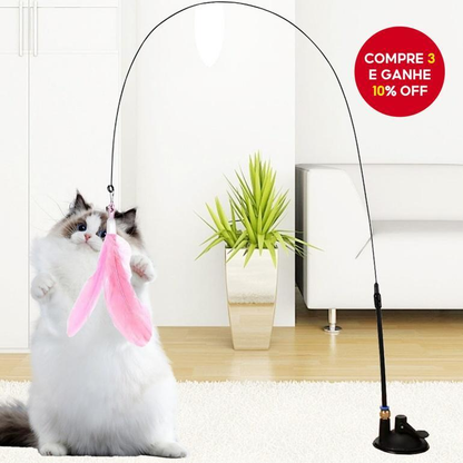 Brinquedos Para Gatos, Como Varas Automáticas, Ventosas Com Penas E Sinos, Garantem Diversão E relaxamento